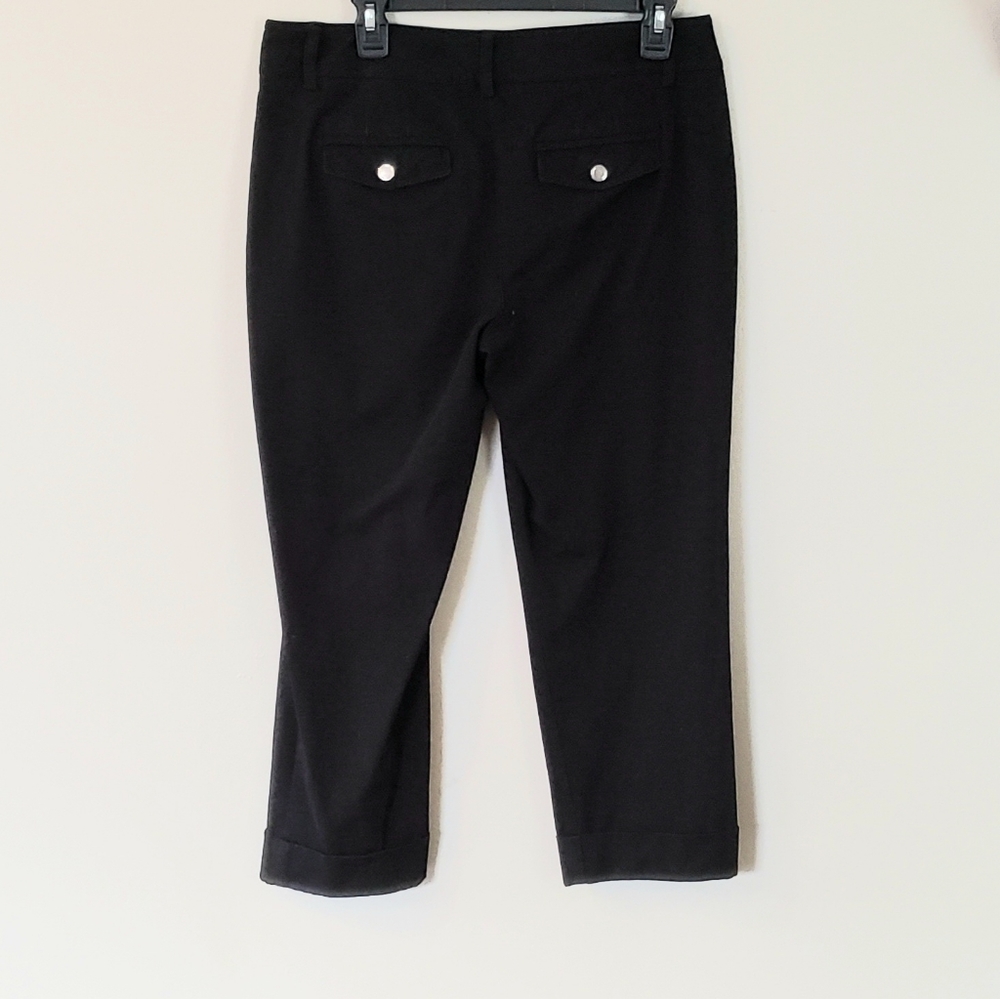 White House Black Market Slim Crop Black Pants Size 8 - Picture 2 of 5